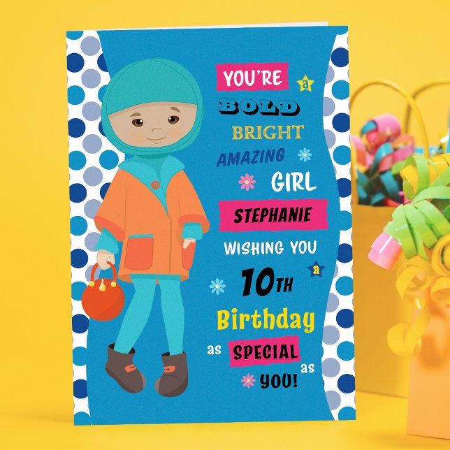 Personalized Birthday - Muslim Girl Card (Creator Uploaded)