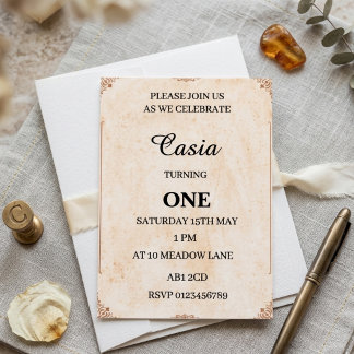 Personalized Birthday Party Invitation Card