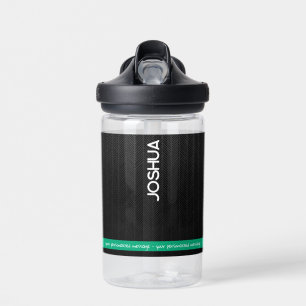 Personalized Black Modern Name  Water Bottle