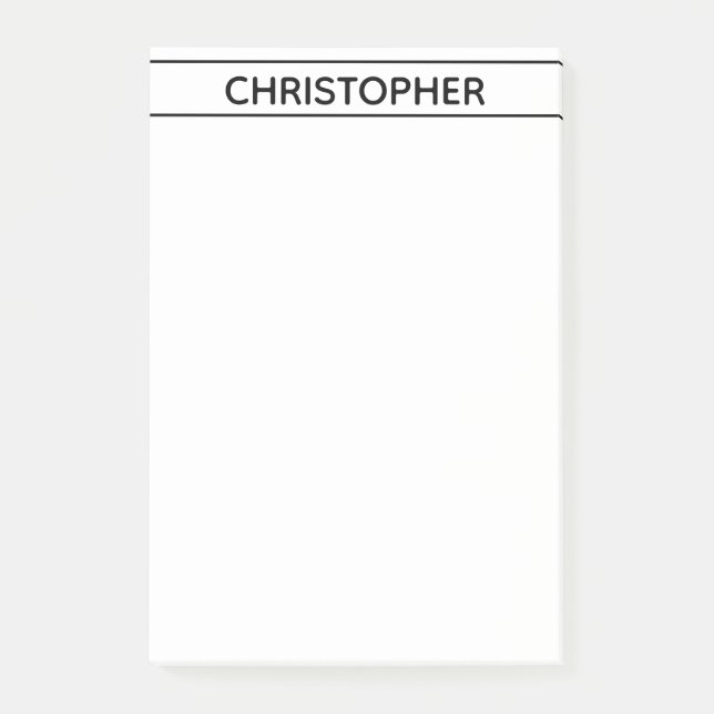 PERSONALIZED BLACK Notes (Front)