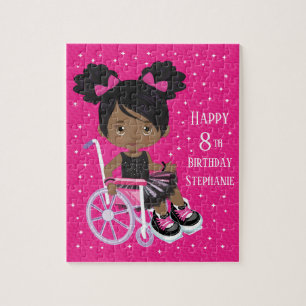 Personalized Black Rocking Ballerina Jigsaw Puzzle