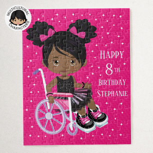 Personalized Black Rocking Ballerina Jigsaw Puzzle