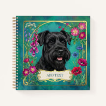 Personalized Black Schnauzer Notebook