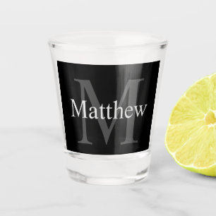 Personalized Black Shot Glass