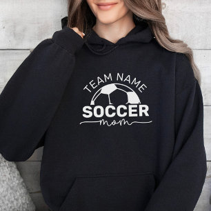 Personalized Black Soccer Mom Hoodie