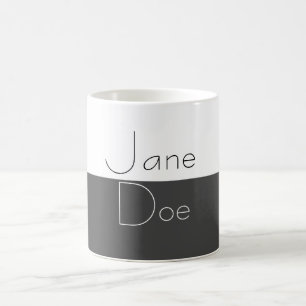 PERSONALIZED BLACK & WHITE MUG