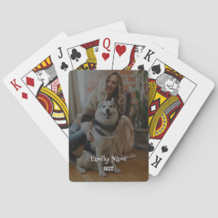 Personalized Black & White Photo Playing Cards