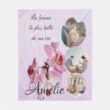 Personalized blanket 'The most beautiful woman in 