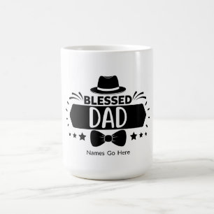 Personalized Blessed Dad 15 Oz Mug