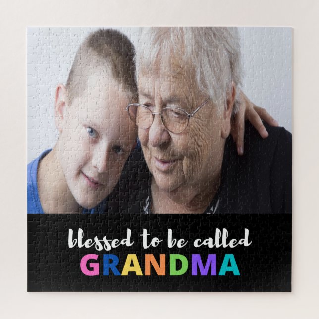 Personalized Blessed To Be Called Grandma Puzzle (Vertical)