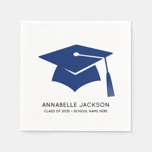 Personalized Blue Graduation Napkin