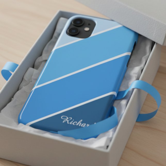 Personalized Blue iPhone Case with Name for Him (Creator Uploaded)