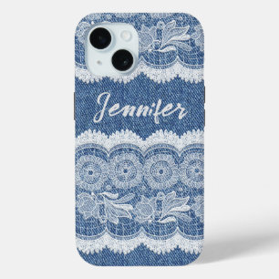 Personalized Blue Jean Denim iPhone / iPad case