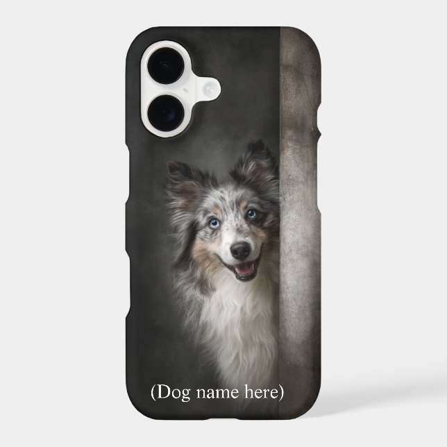 Personalized Blue Merle Sheltie Portrait (Back)