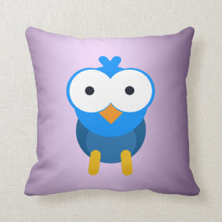 Personalized blue owl cushion