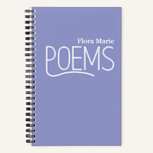 Personalized Blue Poetry Journal