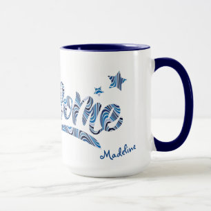Personalized Blue "You areAwesome" Motivational Mug