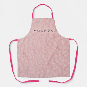 Personalized Blush Pastel Pink Faux Fur Apron