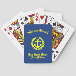 Personalized boat name playing cards
