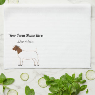 Personalized Boer Goat Tea Towel