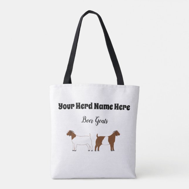 Personalized Boer Goat Tote Bag (Back)