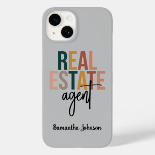 Personalized Boho Real Estate Agent Gift   Case-Mate iPhone 14 Case