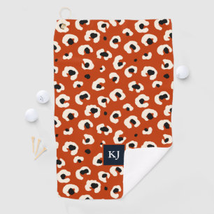 Personalized Bold Leopard Monogrammed Golf Towel