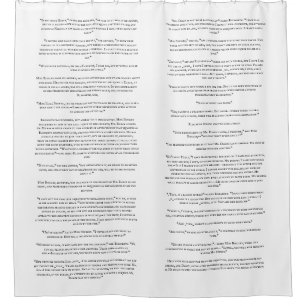 Personalized Book Quote Text Excerpt Shower Curtain