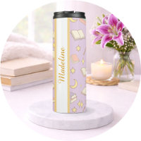Personalized Bookish Girly Purple Cute Magic Name
