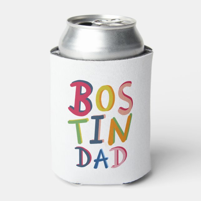 Personalized Bostin Dad Black Country Can Cooler (Can Front)