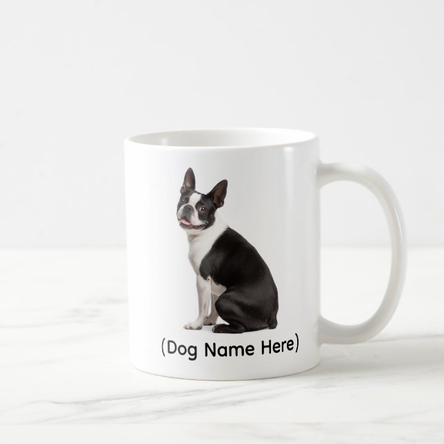 Personalized Boston Terrier “I Own You” Coffee Mug (Right)