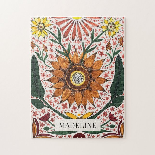 Personalized Botanical Puzzle (Vertical)