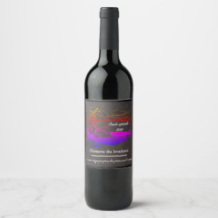 Personalized bottle of wine label