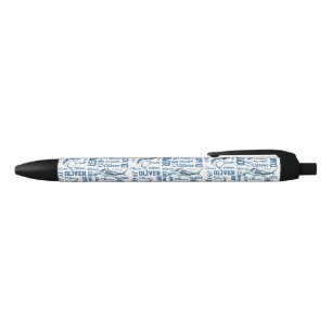 Personalized boys name pen with sharks