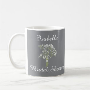 Personalized Bridal Shower, Floral Wedding Gift Coffee Mug
