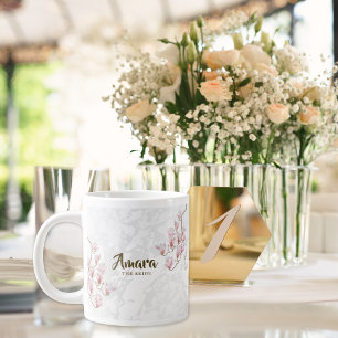 Personalized Bride Mug – Magnolia Floral Wedding