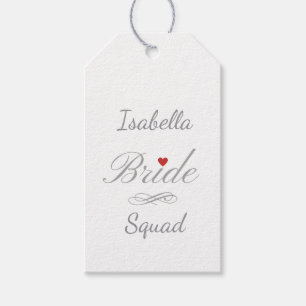 Personalized Bride Squad, Custom Name Hen Party Gift Tags