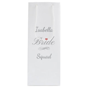 Personalized Bride To Be, Custom Name Hen Party Wine Gift Bag