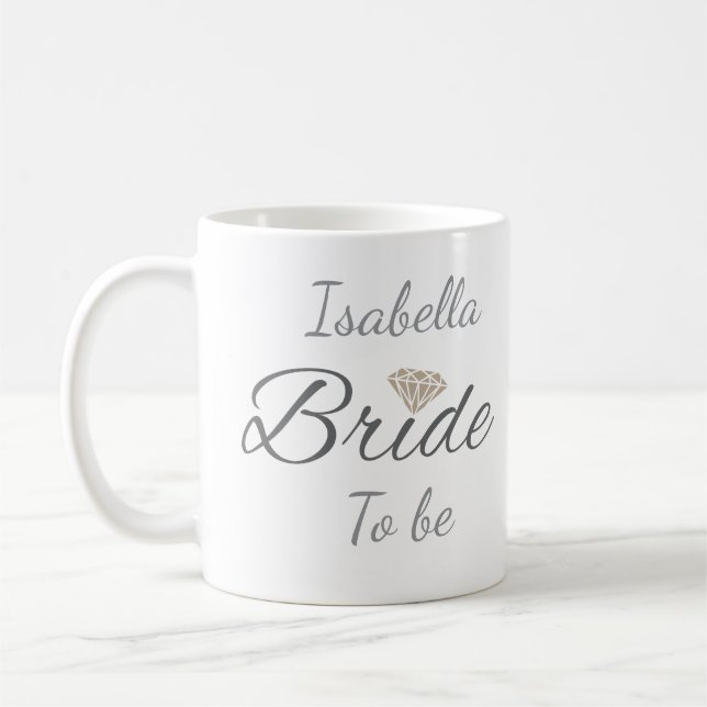 Personalized Bride To Be Mug – Custom Bridal Party (Left)