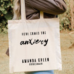 Personalized Bridesmaid Funny Bachelorette Party Tote Bag<br><div class="desc">If you're planning a wedding and need to buy gifts for your bridesmaids, look no further than personalized tote bags from our Zazzle store! Not only will these totes make it easy for them to carry everything they need, but they'll also love the personalized message you put on each one....</div>