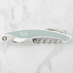 Personalized Bridesmaid's Monogram and Name Corkscrew