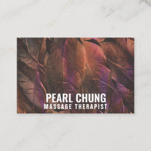Personalized "Brown Feathers" (UK/Euro) Business Card