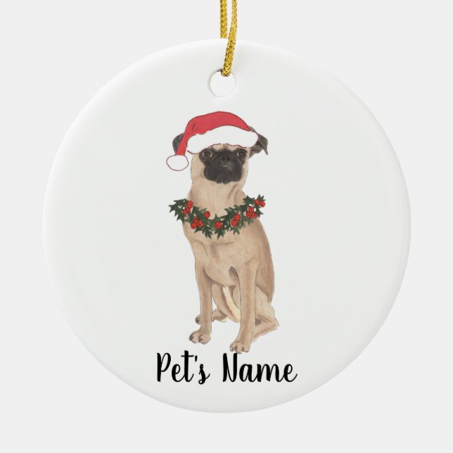 Personalized Brussels Griffon Ceramic Ornament (Front)