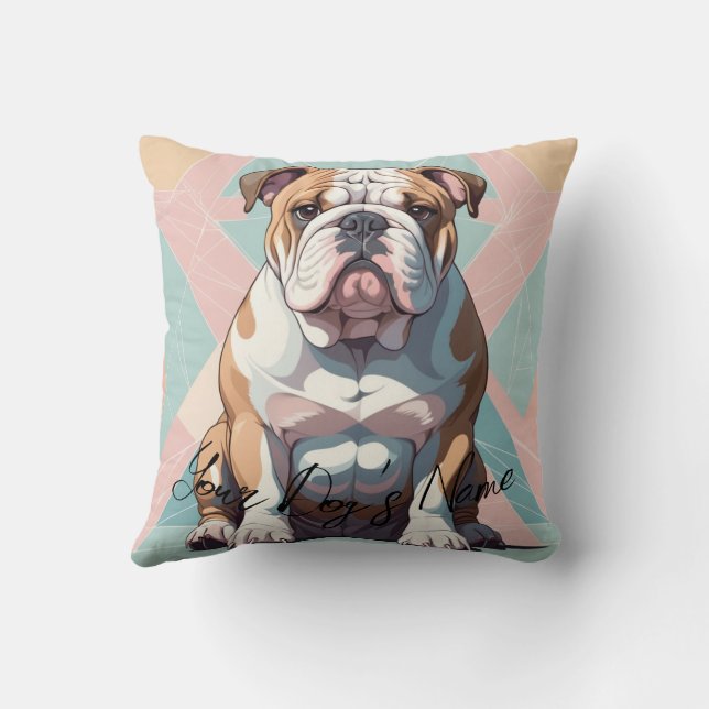 Personalized Bulldog Pillow (Back)