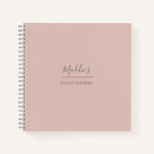 Personalized Bullet Journal   Blush 