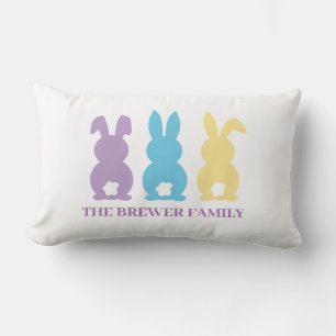 Personalized Bunny Lumbar Pillow