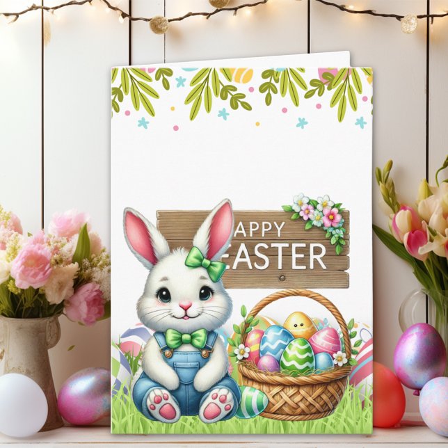 Personalized Bunny-Themed Easter Card  (Creator Uploaded)