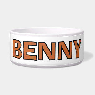 Personalized Burnt Orange & Black White Dog