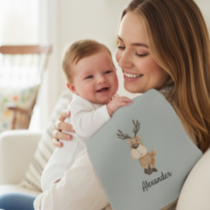 Personalized Burp Cloth with Moose