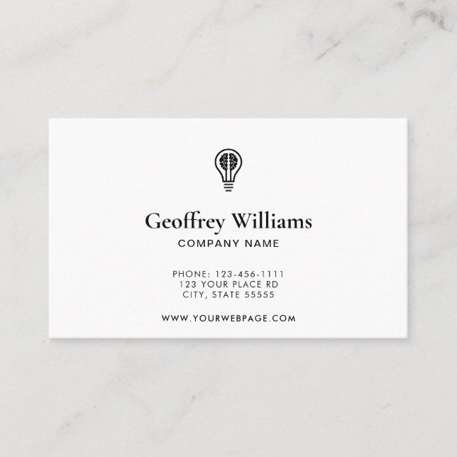 PERSONALIZED BUSINESS CARD MINIMALIST STYLE (Front)